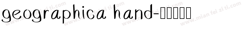 geographica hand字体转换
